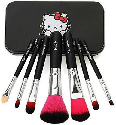 Hello Kitty High Quality Make-Up Brushes with black tin box