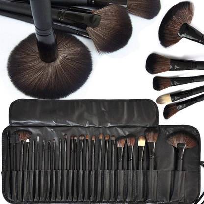Color Tools Professionals 24Pcs Makeup Brush Set Makeup Tool Kit With Leather Pouch