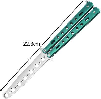 Lyla Unsharpened Butterfly Knife Comb Butterfly Knife for Camping Beginners Sport Gre