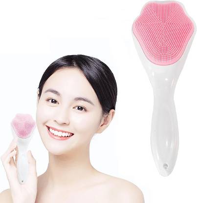 Akhuratha Women Face Scrubber Brush Silicone Facial Cleansing Brush Face Wash Brush