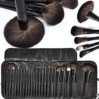 zemglam PREMIUM SET OF 24 PCS SOFT MAKEUP BRUSH Black