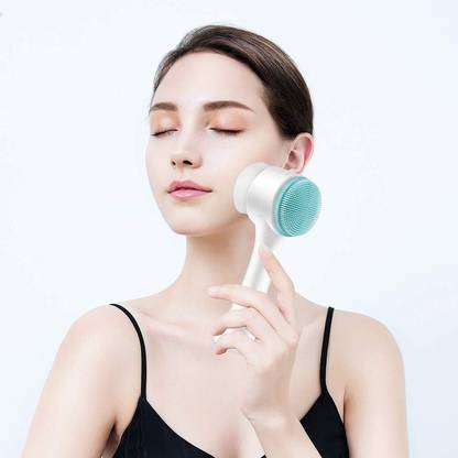 KDTRAEDERS Face Brush, Facial Cleaning Brush Scrubber Silicone Manual Dual Face Wash Brush