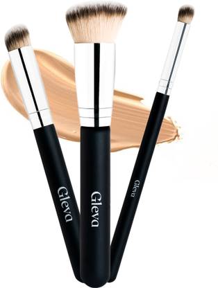 Gleva Angled Concealer Foundation Makeup Brush Set, Make Up Applicator Cosmetics Tools