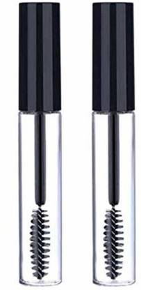 Vinayakart 2pcs 10ml Reusable Empty Mascara Bottle Tube Container for Eyelash Growth Oil /Mascara with Brush for Home and Travel