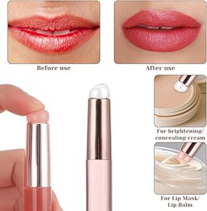 WECHARMERZ Silicone Lip and Concealer Makeup Brush Applicator Lip Brush With Cap