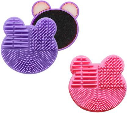Mobfest ® Cosmetic Makeup Sponge Brush Cleaning Silicone Mickey Bear Brush Cleaner