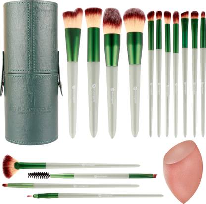 Now Organic Makeup brushes set of 15. Easy blending brushes for complete makeup