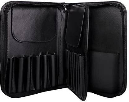 COSLUXE BEILI Makeup Brush Pouch With Soft & Bristle, Organizer Leather Makeup Brush Bag