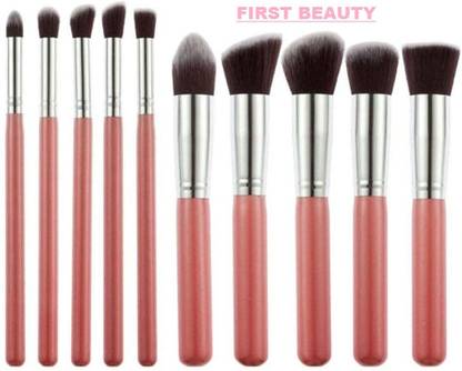 FIRST BEAUTY FB Makeup Brushes Set Pro Foundation Eyeliner Eyeshadow (Pink)