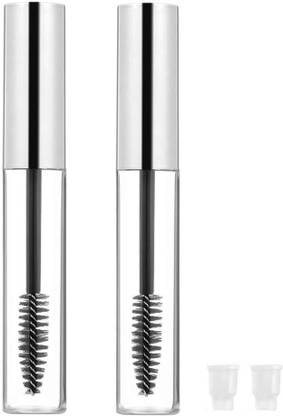 VASADIGITAL 2pcs 10ml Reusable Empty Silver Mascara Bottle Tube Container