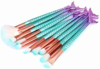 lakssure Mermaid Pro Makeup Brushes Set Foundation Blending Eyeshadow Concealer brush