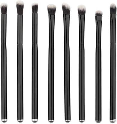 Futurekart Black Handle Professional Eye Shadow Makeup Brushes Set Cosmetic Eyeshadow Nylon Hair Brush Kits(8pcs)