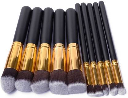 teayason Beauty Extra Soft Black Premium 10 Piece Makeup Brush Set