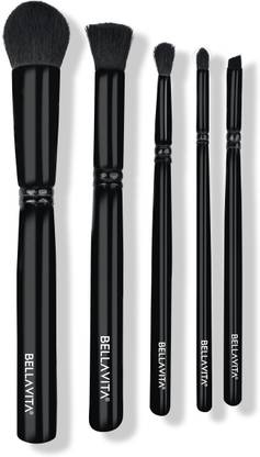 BELLAVITA Makeup Brush Set of 5| Easy To Hold, Precise Application For Face, Eyes & Brows