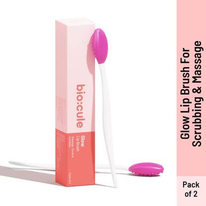 biocule Glow Double Sided Lip Brush for Lip Scrubbing Exfoliation & Blackhead Remover