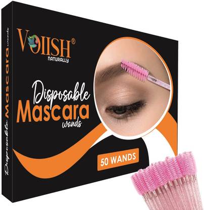 VOIISH 50 Pieces Plastic Eyelash Extension Brush Mascara Wands Auxiliary Clip