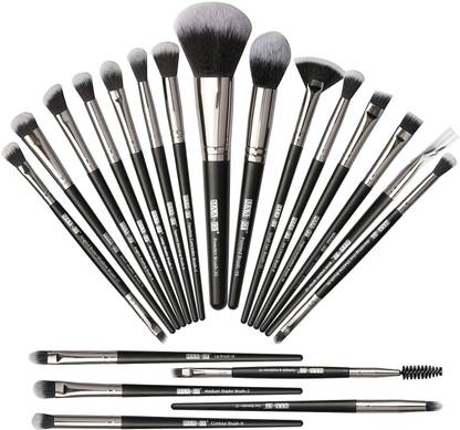 Maange Makeup Brush Set 20 Pcs Make Up Brushes Set Kit (Black Silver )