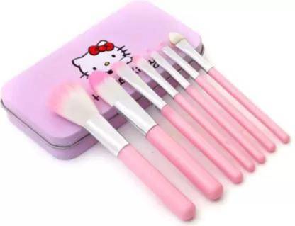 huge leaf 7pcs Face and Eye Makeup Brush Set With Storage Box brush applicator