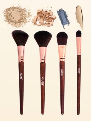 GUBB Ready To Shine Makeup Brushes Set Of 4 (Blush Brush, Powder Brush, Foundation Brush & Eyeshadow Brush)