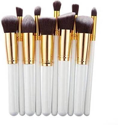 Awiclo 10 Pcs White Makeup Brushes Set