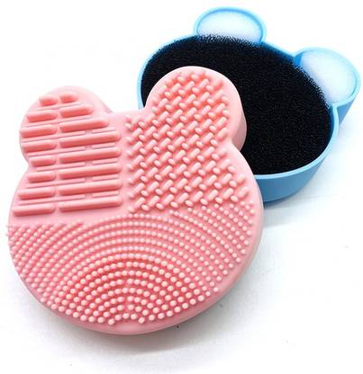 MobFest ® Makeup Brushes Cleaner Silicone Mickey Bear Quick Dry Brushes Cleaning Pad