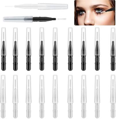 maycreate 20pcs Eyebrow Brush for Women, Micro Lash Mascara Brush With Cap, Eyelashes