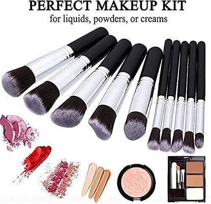 Viljoen Black Makeup Brush set of 10 Pc (Pack of 10) (Pack of 10)