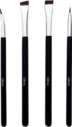 Gleva Eyeliner Brush Set for Perfect Winged Liner, Flat, Angled Brush for Eye Makeup