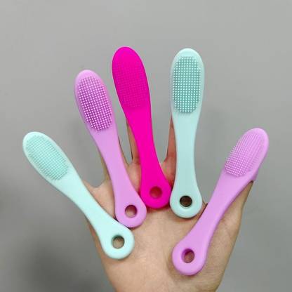 Sorath Silicone Facial Mask Cleaning Brush Soft Brush Face Wash Scrubber-4Pcs.