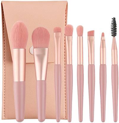lakyou Glow Makeup Brushes with Bag, 8PCS Professional Makeup Brush Set