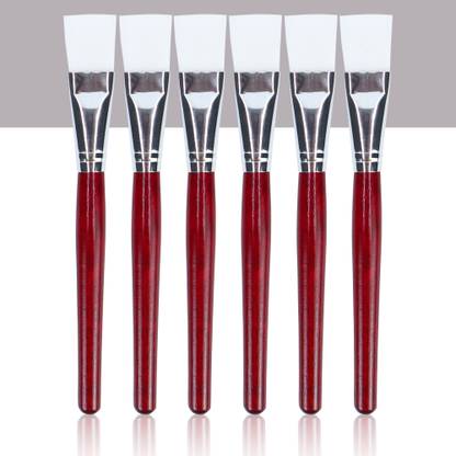 NFI essentials Pack of 6 Square Foundation Brush for Liquid Cream Makeup Flat Face Mask Brush