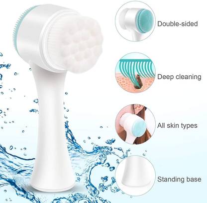 RUBY FACE Facial Cleansing brush, 2-in-1 Skin Care face brush, silicone facial Face