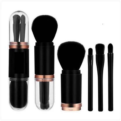 ILLUSKIN Highlight Brush, Eyeshadow Brush, Foundation Blending Powder Brush | 4 IN 1