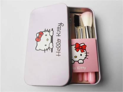 Rishikaenterprises Hello Kitty Make-Up Brush Set Of 7 With Mini Case (Pack of 1) 0034