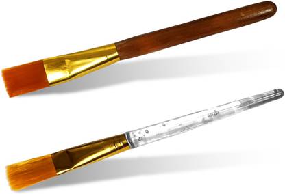 Stylewell Combo of Facial Mask,face Pack Transparent And Wooden Handle Soft Brush