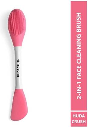 HUDA CRUSH Beauty 2 in 1 Facial Cleaning Brush, Handheld Face Wash Brush for Pore Cleaning