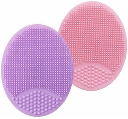 EZELFLOW BEAUTY Facial Cleansing Brush, Soft Silicone face Scrubbers for Pore Massage 2 PCS