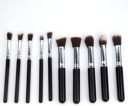 mapperz Foundation Makeup Brush Set For Face/ Multipurpose Makeup Brush Kit - Pack of 10