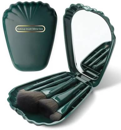 Roscoe Shell Portable Travel Makeup Brush Set