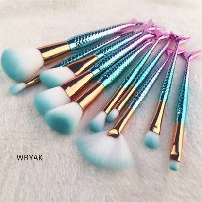 hadleyu Makeup Brushes Set of 10 Fish Mermaid Tail