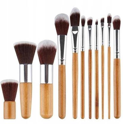 FOOLZY Makeup Brush Set Professional Kabuki Foundation Blending Blush Concealer Eye Face Liquid Powder Cream Cosmetics Brushes Kit