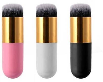 Rsentera Super Quality set of 3 Foundation Blend Blush Brush (Pink, White, Black)
