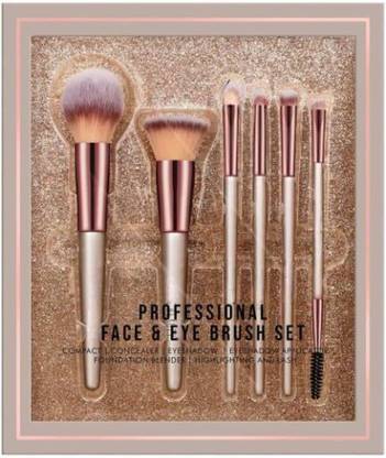 Marie Huda BEAUTY Premium Synthetic Bristle Professional Face and Eye Brushes Set of 6