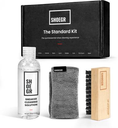 SHOEGR Standard Shoe Cleaning Kit & Microfiber Towel | Complete Sneaker Care Solution Shoe Care Kit