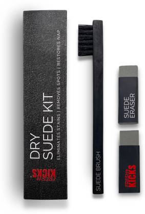 fresh kicks Dry Suede Kit | Premium Suede & Nubuck Kit, Suede Eraser & Suede Brush Shoe Care Kit