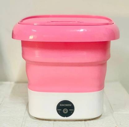JM Portable Foldable Mini Top Loading Semi Automatic Bucket Washing Machine 9 L Plastic Bucket