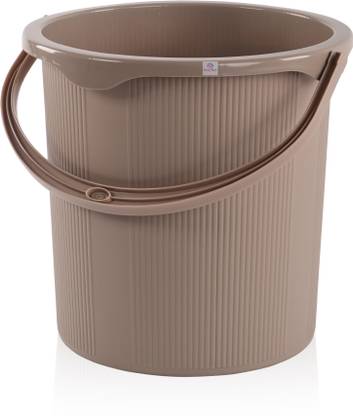 Heart Home 25 Ltr Plastic Bucket for Bathroom | Magnite 25 | Beige 25 L Plastic Bucket