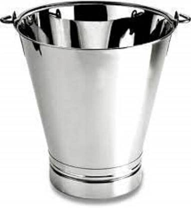 GESTIONE Non Joint Leak Proof Bucket Multipurpose Balti with Handle for Kitchen (5 L) 5 L Steel Bucket