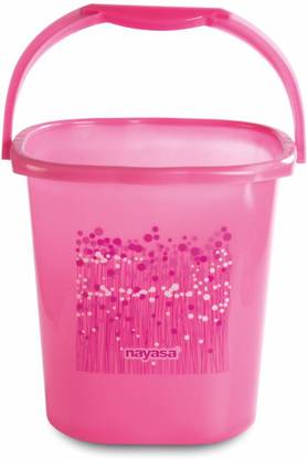 NAYASA Funk Square Ring 18 L Bucket | Sturdy and Durable | BPA Free 18 L Plastic Bucket