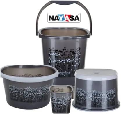 NAYASA nayasa 4 pcs bath set with tub 25 L Plastic Bucket